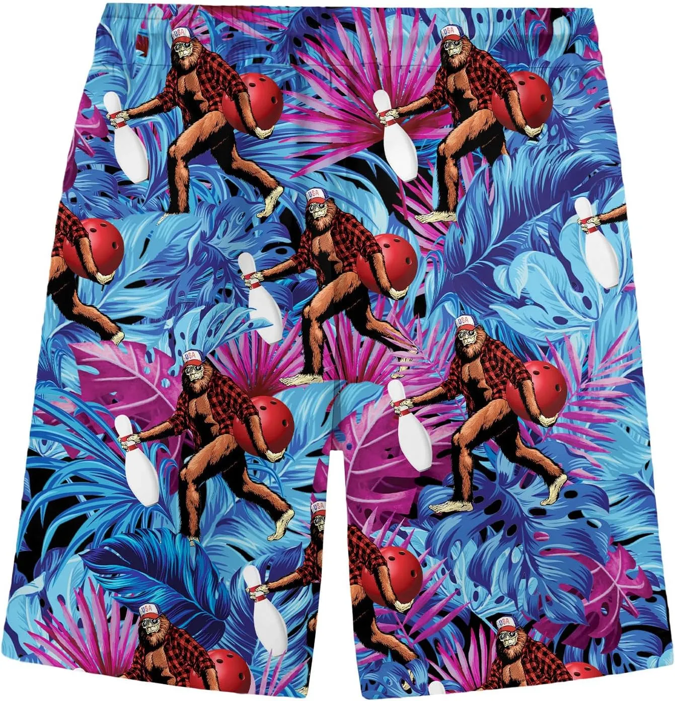 ACEPrints Funny Hawaiian Shorts for Men Casual Shorts Men Retro Hawaiian Mens Shorts Swim Shorts for Men Mens Swim Trunks