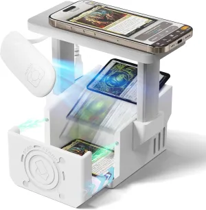 Card Scanner Pro for Trading Cards  MTG & TCG Card Scanner Stand with LED Light and Magnetic Base, Quickly Scan and Price Check Unsleeved Collectible Cards, Compatible with ManaBox and Magic TCG Apps