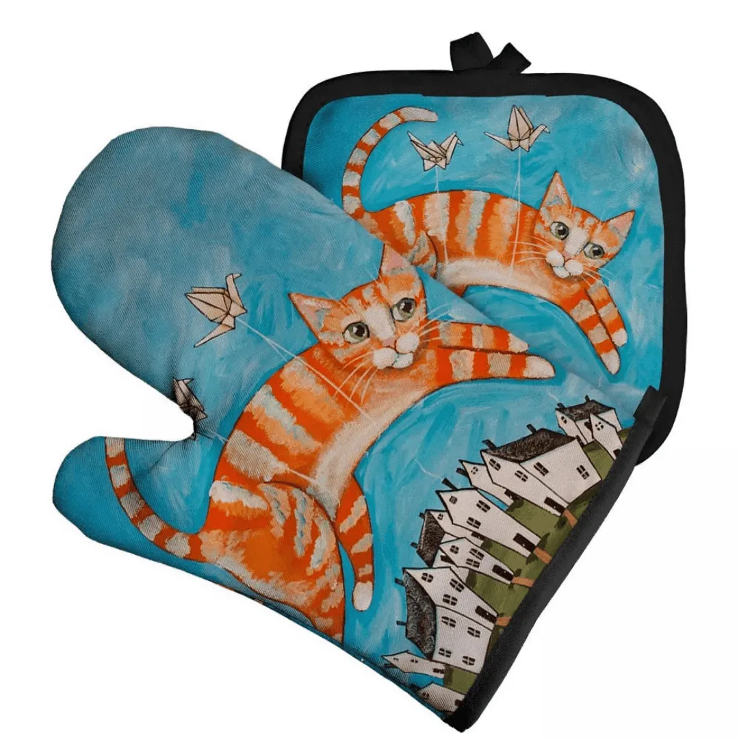 Catto Oven Mitt and Potholder Set