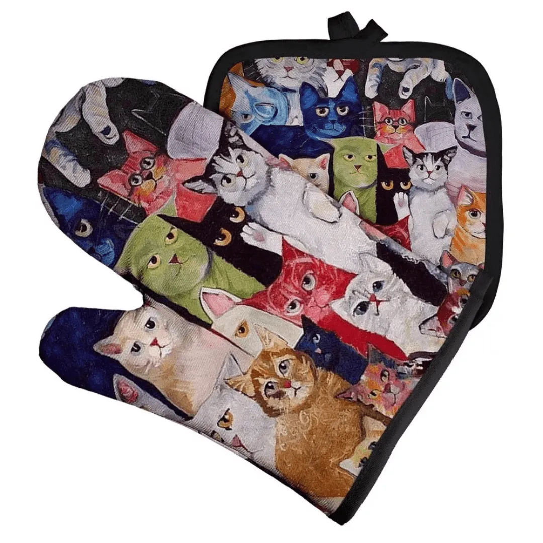 Catto Oven Mitt and Potholder Set