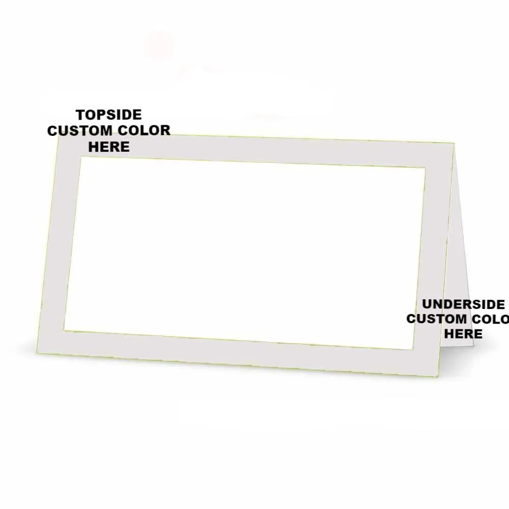 Custom Color Place Cards - Tent Style