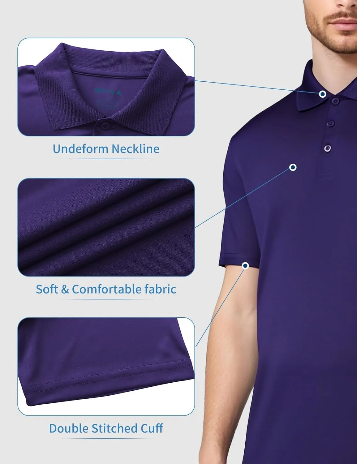 Golf Shirts for Men Regular and Big and Tall Size Golf Polos Dry Fit Mens Polo Shirts Short Sleeve