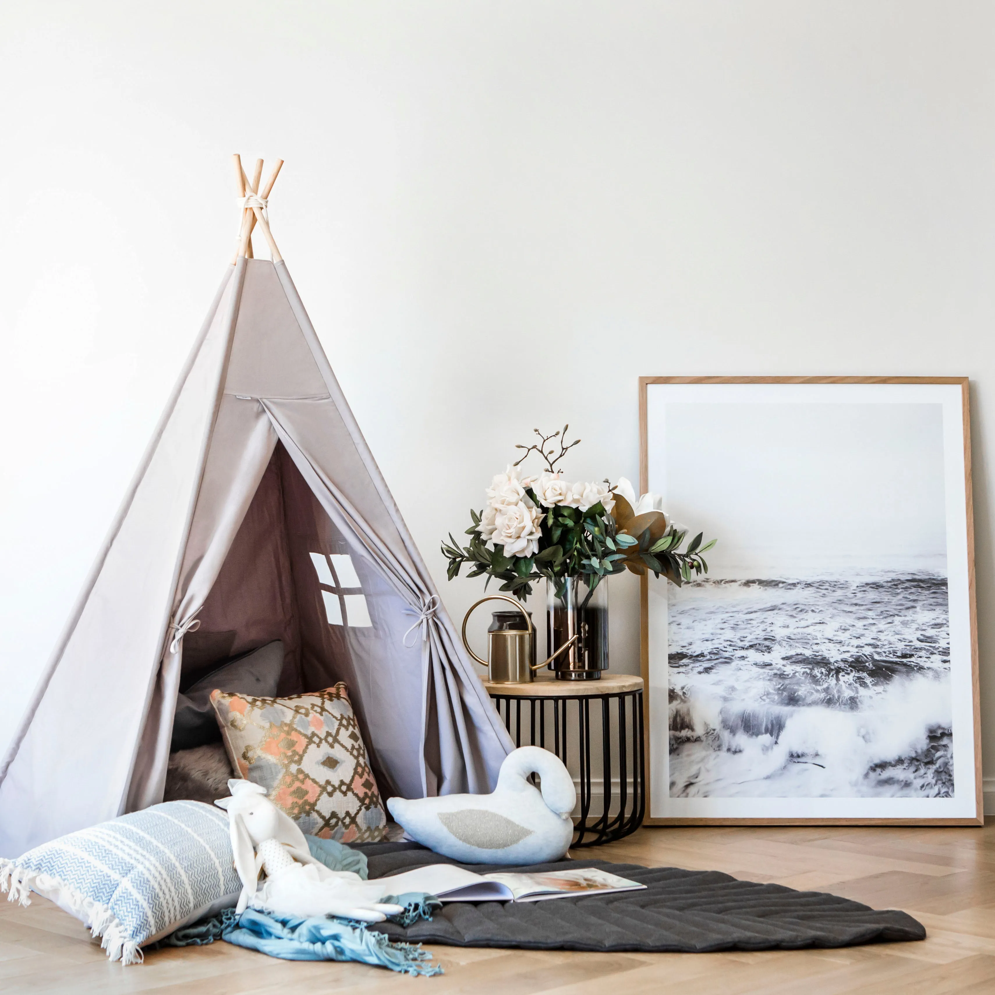 Kids Teepee Tent | Grey