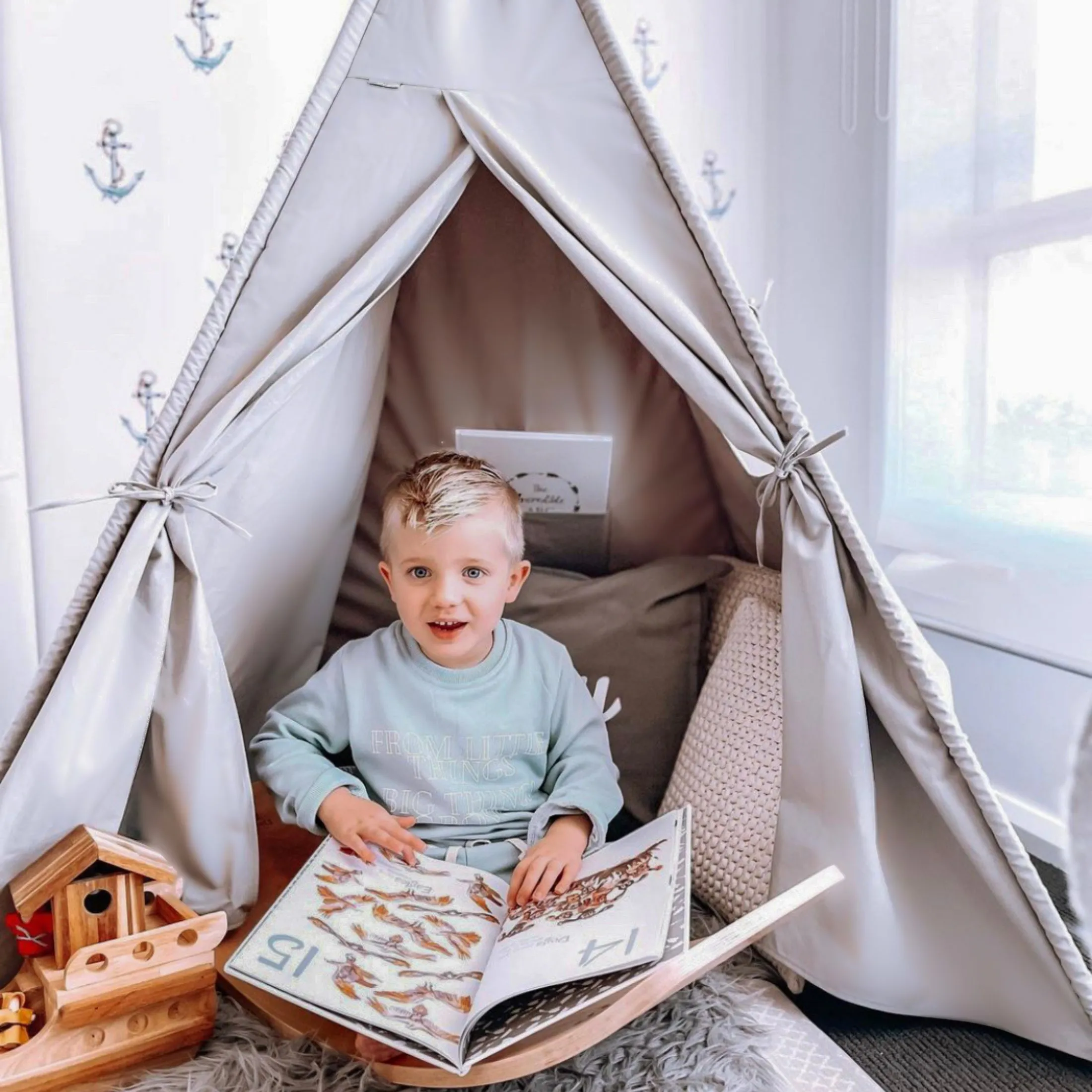 Kids Teepee Tent | Grey