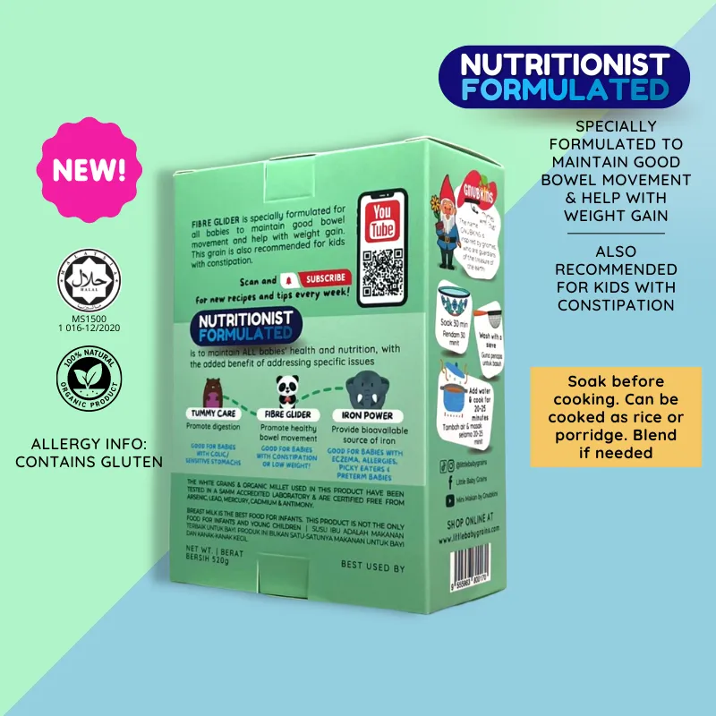 Little Baby Grains Nutritionist Formulated Fibre Glider 7  Months 520g