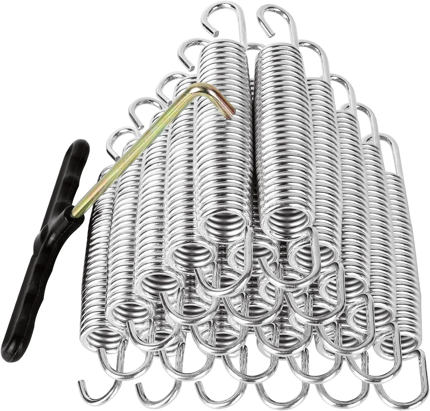 MIVIDE Trampoline Springs 5.5 Heavy Duty Galvanized Steel Replacement Trampoline Parts Springs with T Hook, Great for Outdoor Trampoline Aotob, Skywalker, JumpKing, UpperBounce, SkyBound