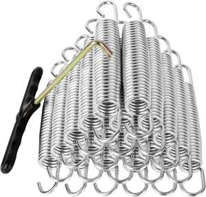 MIVIDE Trampoline Springs 5.5 Heavy Duty Galvanized Steel Replacement Trampoline Parts Springs with T Hook, Great for Outdoor Trampoline Aotob, Skywalker, JumpKing, UpperBounce, SkyBound