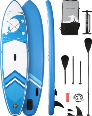 Paddle Board Stand Up Paddle Board SUP 6 inches Thick Board with ISUP Accessories & Carry Bag & Fast Pumping for Adults & Youth for Paddling Surfing Fishing Yoga