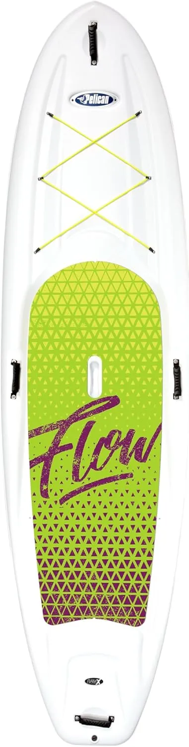 Pelican - Flow 106 Hardshell Stand-Up Paddle Board - Lightweight Board with a Bottom Fin for Paddling, Non-Slip Deck - Perfect for Youth & Adult - 10.2 ft