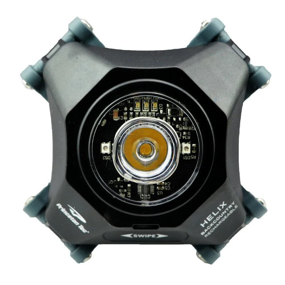 Princeton Tec Helix Rechargeable Lantern, Swipe-Activated LED Light, Black/Gray