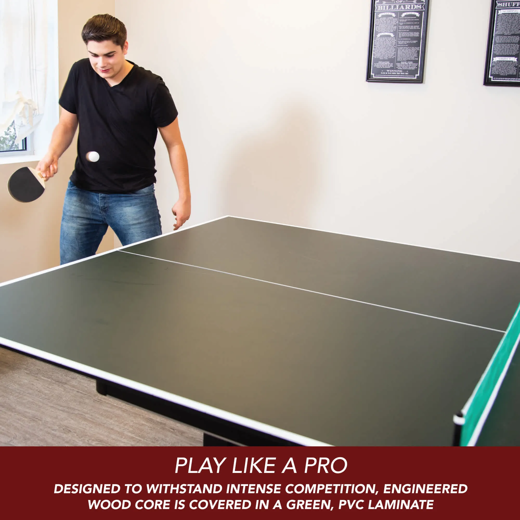 Quick Set 12mm Table Tennis Conversion Top - Green