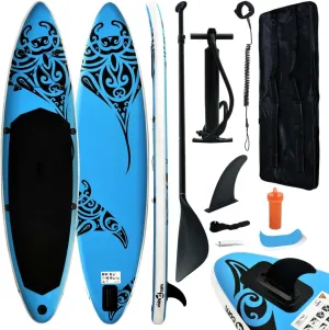 SKM Inflatable Stand Up Paddleboard Set 320x76x15 cm Blue (Weight-24KG)