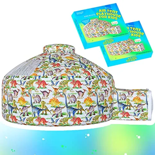 Skywin Air Tent Fort Playhouse for Kids - Inflatable Kids Fort Sets Up and Stores Away in Seconds (Fan NOT Included)