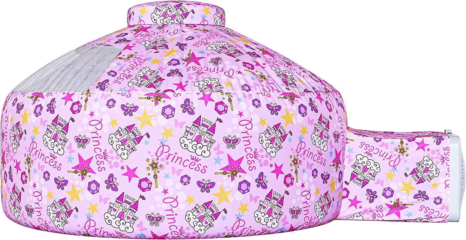 Skywin Air Tent Fort Playhouse for Kids - Inflatable Kids Fort Sets Up and Stores Away in Seconds (Fan NOT Included)