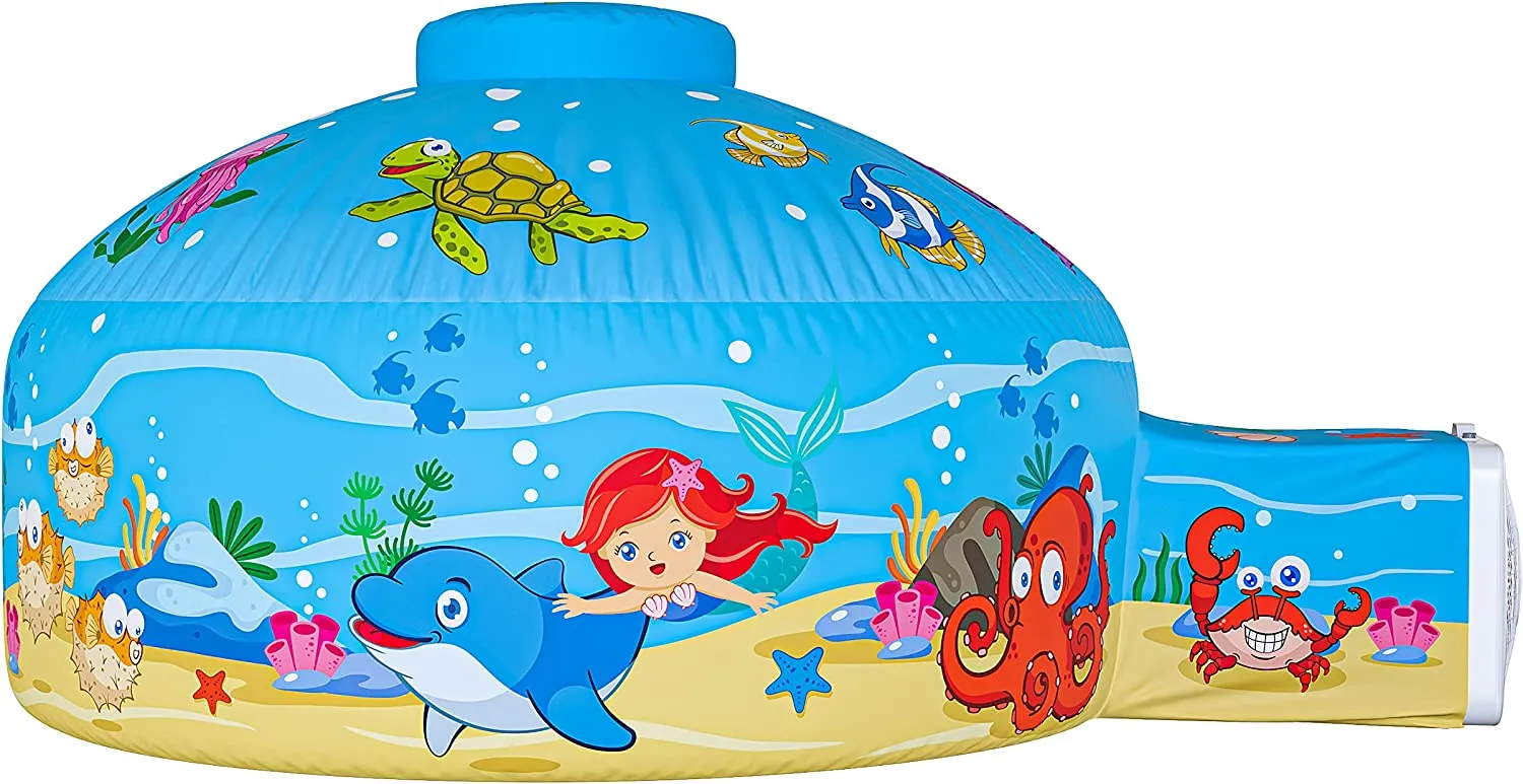 Skywin Air Tent Fort Playhouse for Kids - Inflatable Kids Fort Sets Up and Stores Away in Seconds (Fan NOT Included)