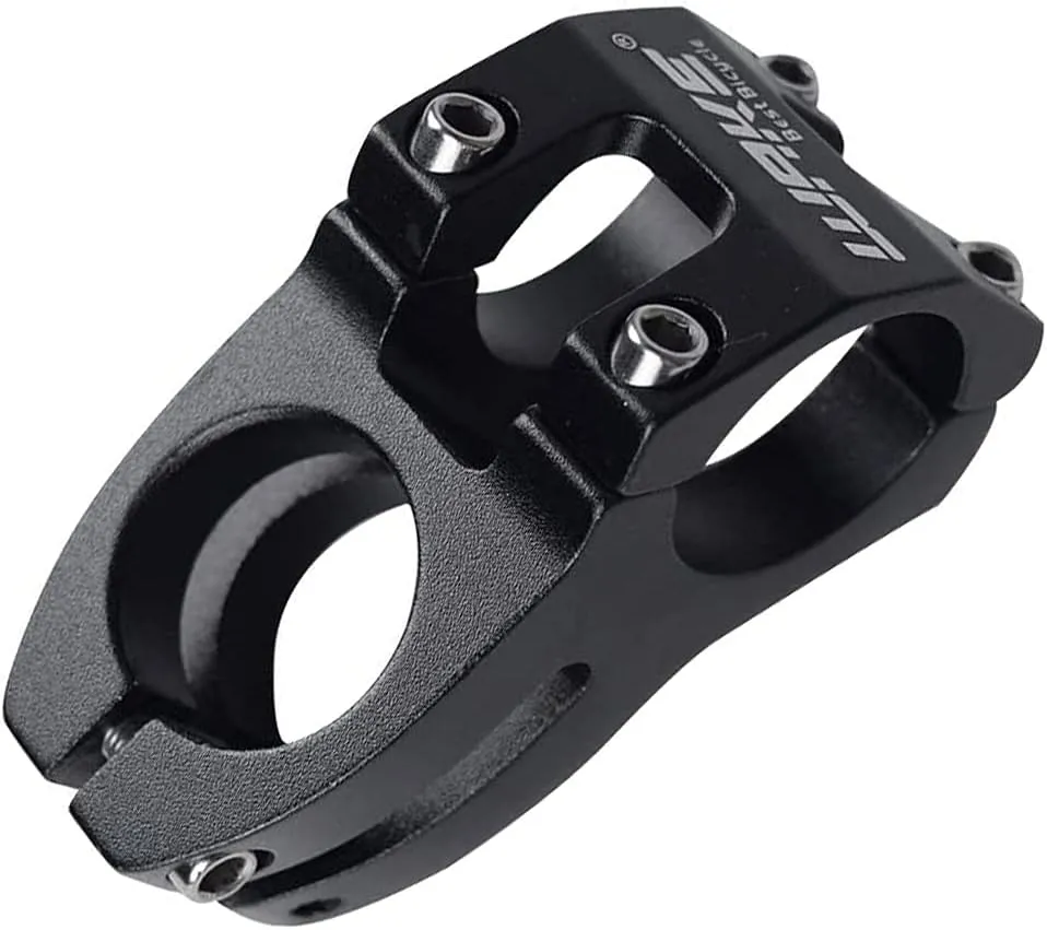 Wake High-Strength 31.8mm Aluminum Alloy Mountain MTB Bike Stem Riser 45mm Short handlebar Stem for Most Bicycle, Road bike, BMX, MTB DownHill (Black)